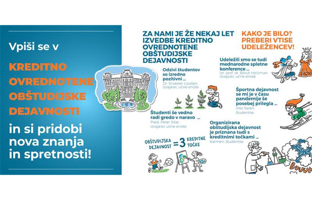 Odprt je Razpis kreditno ovrednotene obštudijske dejavnosti Univerze v Mariboru za študijsko leto 2025/26