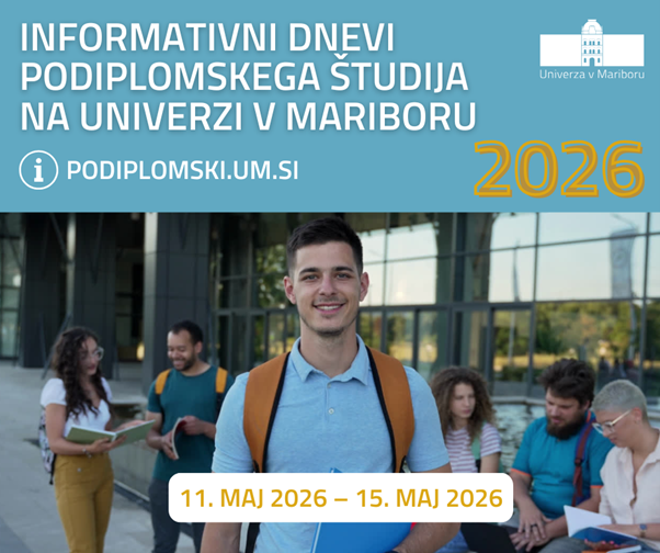 Udeleži se informativnih dni za podiplomski študij na Univerzi v Mariboru