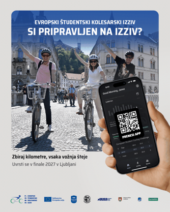 CYCLE2CONNECT: Zbiraj kilometre in se uvrsti na Evropski študentski kolesarski izziv 2027