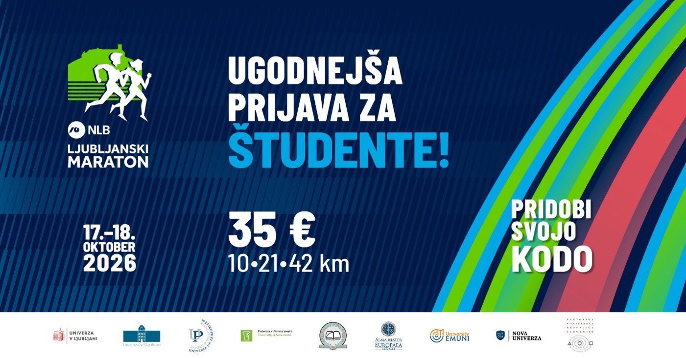 NLB Ljubljanski maraton: študenti tečemo ceneje